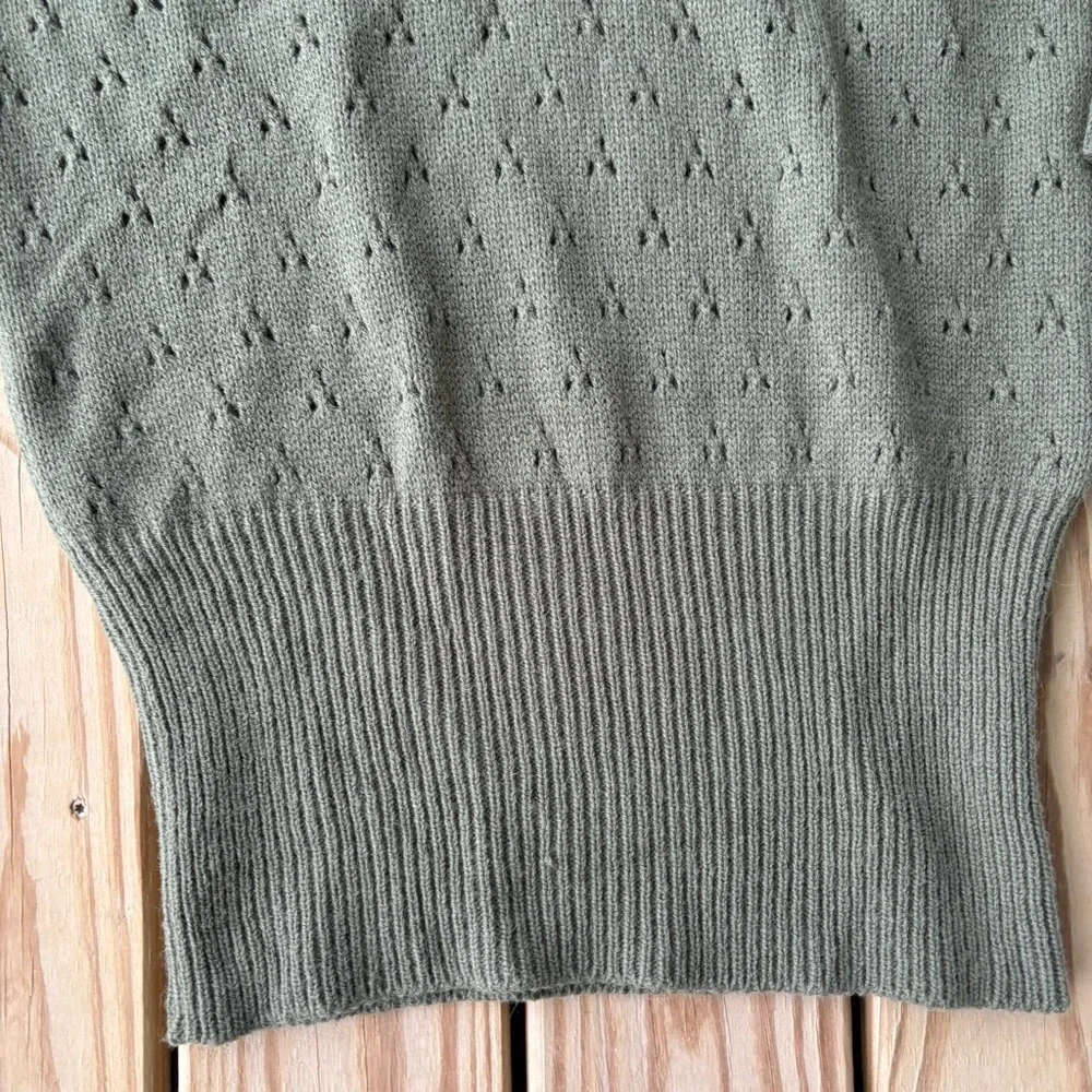 ** Iro Green V-Neck knit Oversized Sweater Tunic Medium